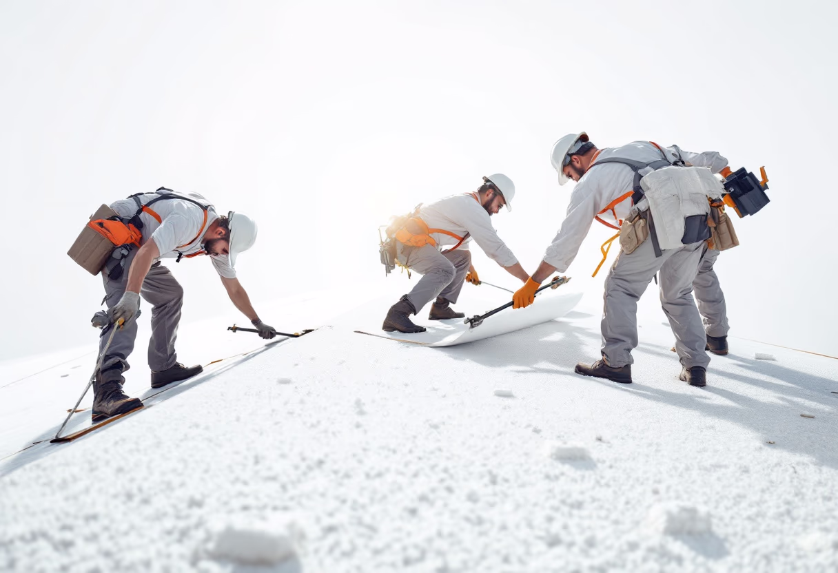 image of roof being repaired